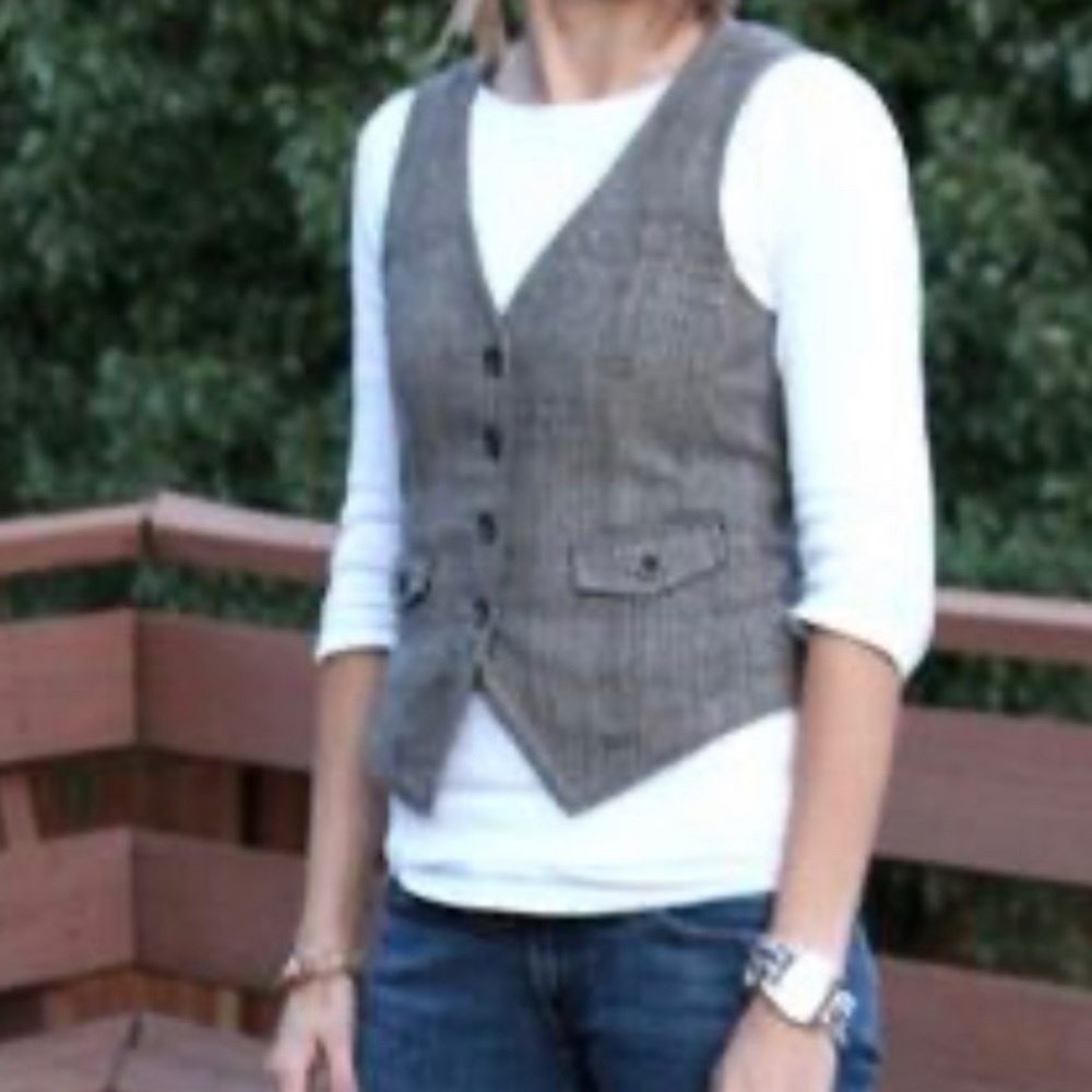 Mens Vest blue with silk check lining